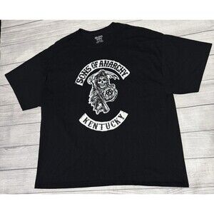 Sons of Anarchy Kentucky Men's Graphic T-Shirt Black Size 3XL XXXL